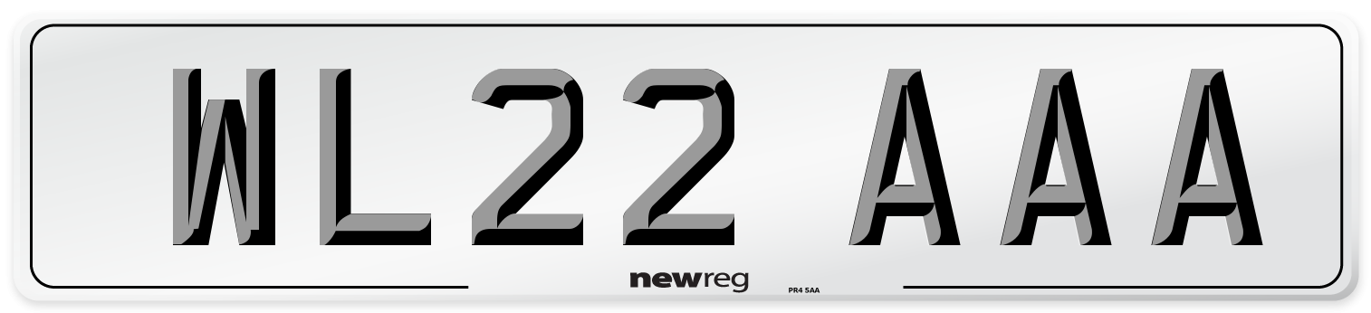 WL22 AAA Number Plate from New Reg